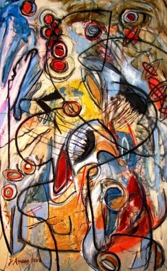 Jorge Arcos; Nahual, 2008, Original Painting Acrylic, 35 x 57 inches. Artwork description: 241   An abstract expressionist acrylic painting on canvas. ...