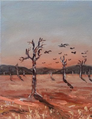 Eve Jorgensen; Australian Outback No 1, 2019, Original Painting Acrylic, 20 x 25 cm. Artwork description: 241 Inspired by the dusty red dirt of central australia. ...