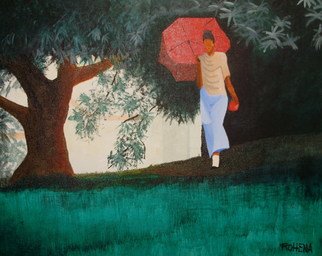 Jesus Rohena; Aurora Picking Up Mangoes..., 2012, Original Painting Acrylic, 20 x 16 inches. Artwork description: 241  Puerto Rico, Jesus Rohena, mangoes ...