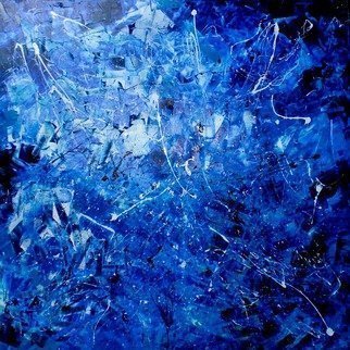 Juan Garay; Pacific Ocean II, 2018, Original Painting Acrylic, 200 x 200 cm. Artwork description: 241 blue , water, white, conceptual, expressionism, abstract, xlarge painting, juan jose garay, landscape...