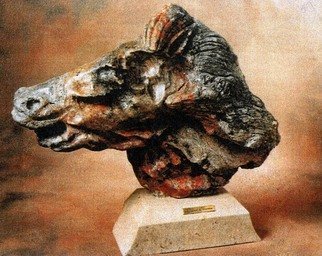 Julia Cake, 'Le Cheval De Gourdon', 1995, original Sculpture Stone, 70 x 90  x 45 cm. 