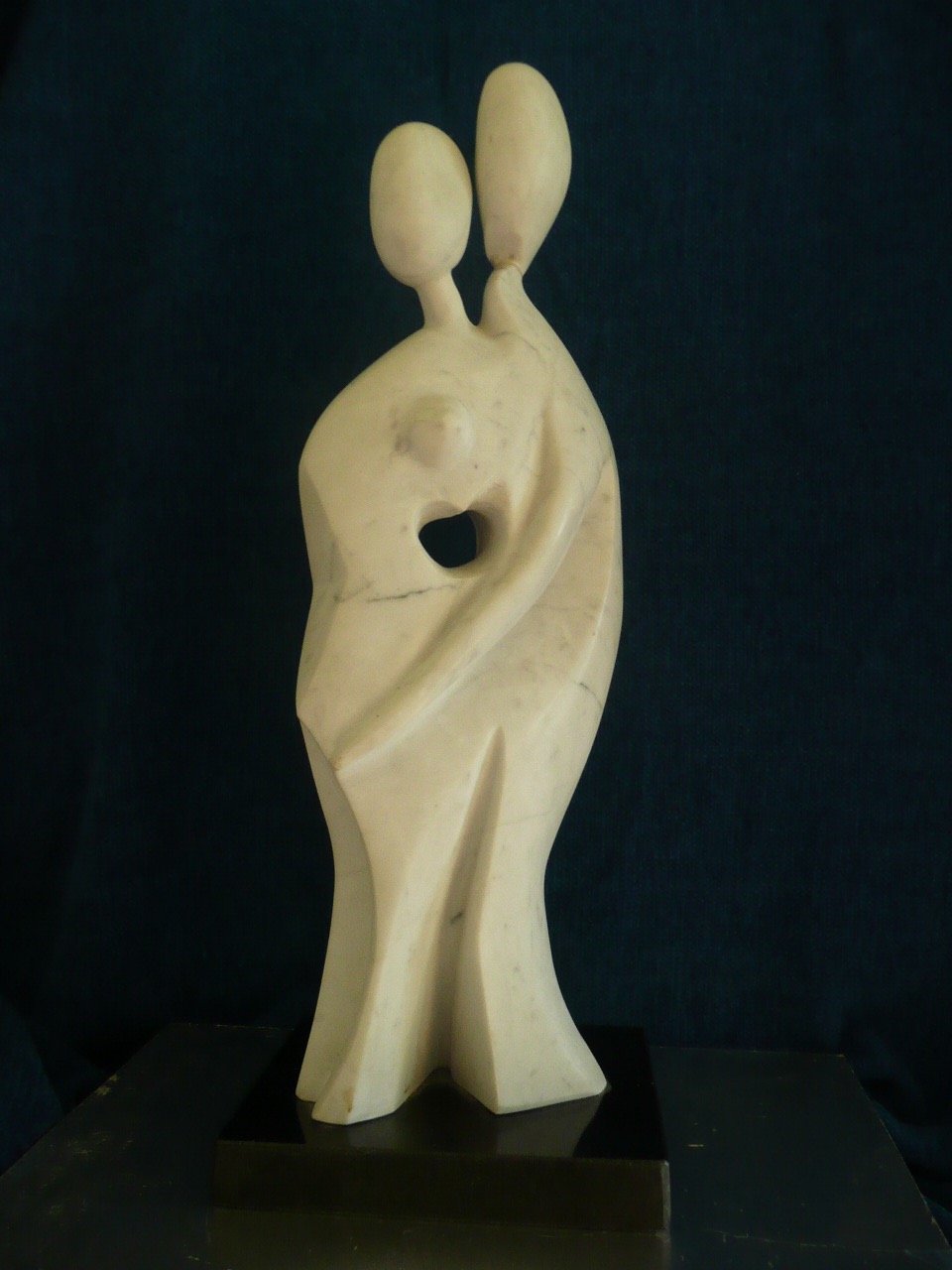 Julia Cake, 'Les Amoureux', 2008, original Sculpture Stone, 25 x 50  x 7 cm. 