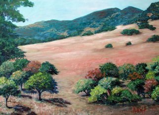 Julie Van Wyk; Mt Diablo From Dana Hills, 2014, Original Painting Oil, 18 x 24 inches. 