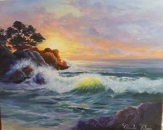 Amara  Hellen ; Sunset, 2017, Original Painting Oil, 50 x 40 cm. Artwork description: 241 oil painting made in 2017on canvas fine grained, cotton. ...