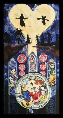Charlie Laquidara; Dive To The Heart, 2014, Original Painting Acrylic, 12 x 36 inches. Artwork description: 241  Original Acrylic on Canvas Kingdom Hearts Fan Art    ...