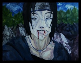 Charlie Laquidara; Last Smile, 2014, Original Painting Oil, 24 x 12 inches. Artwork description: 241      Original Oil on CanvasItachi Naruto Fanart        ...