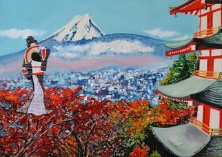 Katarina Radenkovic; Japan, 2015, Original Painting Oil, 70 x 50 cm. Artwork description: 241  I spent some time in Japan, my impressions of this beautiful culture and  people are impressive. . . ...