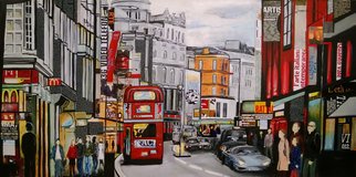Katarina Radenkovic; London, 2014, Original Painting Oil, 140 x 70 cm. Artwork description: 241 I spent some time in London, I remember this wonderful city like that. . ....