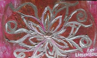 Kay Liebenberg; Silver Flower 01, 2015, Original Painting Acrylic, 39.9 x 24 cm. Artwork description: 241  A decorative piece to place in your home. ...