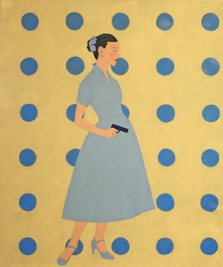 Kenn Zeromski; Blue Dots, 2011, Original Painting Oil, 30 x 36 inches. 