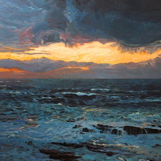 Kevin Lowery; Kilkilloge, Mullaghmore 1, 2016, Original Painting Oil, 100 x 100 cm. 