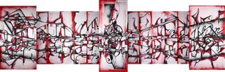Klein Ioana; The Dance Of Voiceless Dreams, 2011, Original Painting Oil, 6 x 2 cm. Artwork description: 241  abstract, red ...
