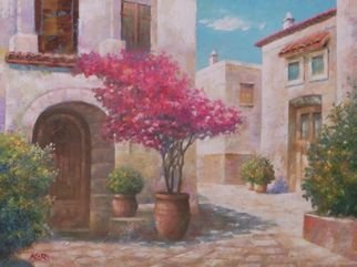 Korognai Janos; Mediterranean Street, 2015, Original Painting Oil, 40 x 30 cm. Artwork description: 241                                                                      Catalog number : K14 321                                                                        ...