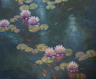 Korognai Janos;     The Life Of My Pond , 2015, Original Painting Oil, 60 x 50 cm. Artwork description: 241                                                                            Catalog number : K15 330                                                                              ...