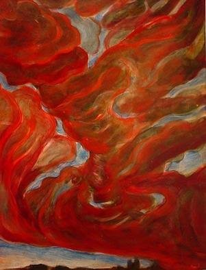 Tom Irizarry Studio; Amorous Tempest, 2004, Original Painting Oil, 9 x 12 inches. Artwork description: 241 oil on panel, cinnabar, azurite, cremintz white...