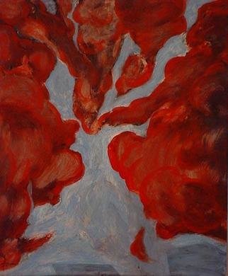 Tom Irizarry Studio; I Thought It Was The Sky ..., 2004, Original Painting Oil, 9 x 12 inches. Artwork description: 241 oil on panel, cinnabar, azurite, cremintz white...