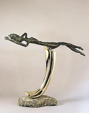 Ivan Kosta, 'RIDING THE  CREST', 1996, original Sculpture Bronze, 28 x 35  x 9 feet. Artwork description: 2703 The philosophical statement is the struggle of trying to be on the top of things despite all the adversity and keeping one' s head above the water at all times, and even ejoying the ride. . ....