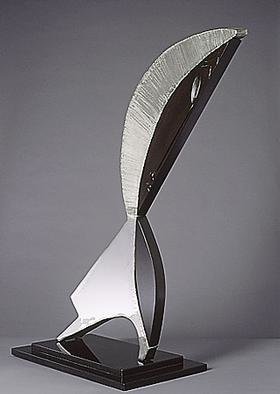 Ivan Kosta, 'Thais', 1997, original Sculpture Mixed, 3 x 36  x 12 feet. Artwork description: 2703      ( Stainless steel and ebony)Female fame - cannot quell.                                                                                                                                                                                     honor of the sex eternally shines                   - never knell.Now and ever, the world' s delight  its splendor - bird in flight!Illustrious women - pleasure had wrought,extra dimension to lives had brought. Thais, one of many - fable immortal, dream of ...