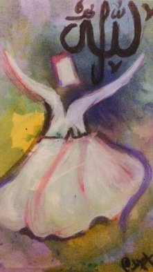 Laraib Yousaf; Sufi Dance, 2017, Original Painting Acrylic, 11 x 17 inches. Artwork description: 241 rumi...