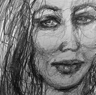 Luise Andersen, 'To Draw On Smooth II MAY ...', 2015, original Drawing Graphite, 18 x 24  x 1 inches. Artwork description: 21315  May 13,2015- this is detail from work in progress. . how image/ visage goes through changes. .' feel' . . ...