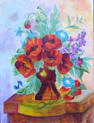 Larsen Lena; Still Life Of Flowers, 2008, Original Painting Acrylic, 60 x 80 cm. Artwork description: 241  Acrylic painting on canvas stretched on wood,  framed.  ...