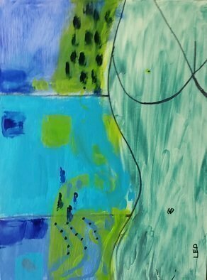Leo Evans, 'Ciera Blue', 2020, original Mixed Media, 12 x 16  inches. Artwork description: 3099 Abstract Art. . . By Leo Evans...