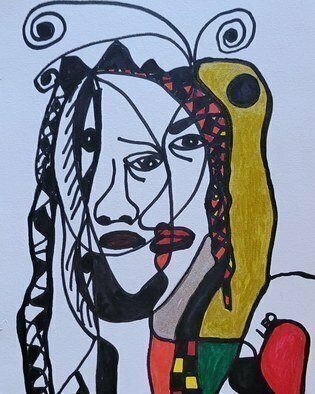 Leo Evans, 'Life From Every Perspective', 2021, original Mixed Media, 9 x 14  inches. Artwork description: 2703 New Art by Leo EvansTitle ChangersSub TitleSeeing life from every perspective Acrylic Pen, Marker, Permanent Marker 2021...