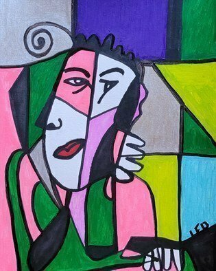 Leo Evans, 'Me And Her Her And Me', 2021, original Mixed Media, 9 x 14  inches. Artwork description: 2307 New Art by Leo Evans   Me and her , her and me   Acrylic Pen, Marker, Permanent Marker...