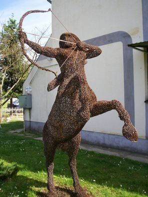 Leslie Komaromi; Centaur Warrior, 2007, Original Sculpture Wire, 120 x 320 cm. 