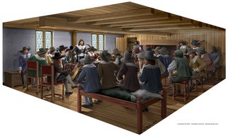 L.h. Barker; 1642 Parlor, 2007, Original Digital Art, 29 x 17 inches. Artwork description: 241  One from a suite of 26 for the St. John's Site Museum.  Depicts a historical day in 1642. ...