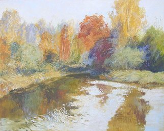 Lea Liblik; Bathing In Autumn, 2010, Original Painting Oil, 92 x 73 cm. 