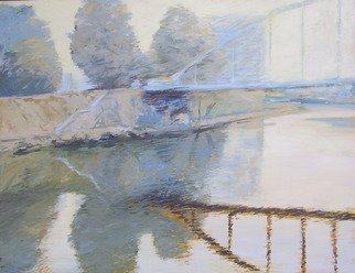 Lea Liblik; Two Bridges, 2010, Original Painting Oil, 116 x 89 cm. 