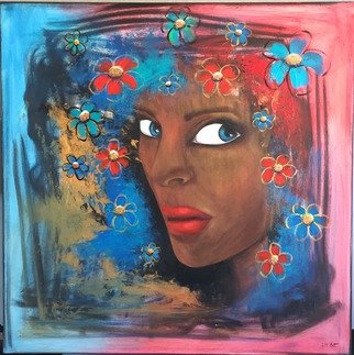 Lili Oest; Only Look Back On The Thi..., 2015, Original Painting Acrylic, 100 x 100 cm. Artwork description: 241  Acrylic paint on canvas ...