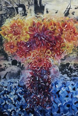 Elizabeth  Ames; Boomtiful , 2016, Original Painting Oil, 40 x 60 inches. 