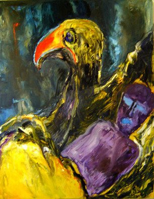 Ljuba Adanja; Bird, 2000, Original Painting Oil, 97 x 125 cm. 