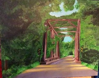 Linda Lewis; Kentucky Bridge, 2017, Original Painting Acrylic, 30 x 40 inches. 