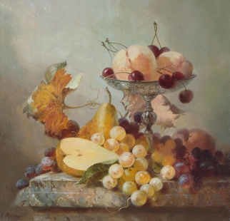 Serge Akopov; Fruits, 2016, Original Painting Oil, 30 x 30 inches. Artwork description: 241 painting, still life, oil painting, fruits...