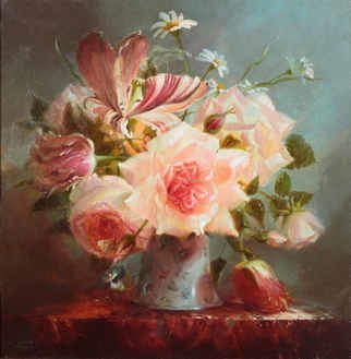 Serge Akopov; Morning Light, 2015, Original Painting Oil, 30 x 30 cm. Artwork description: 241 painting, still life, oil painting, flowers...