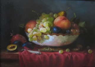 Serge Akopov; Still Life With Fruits, 2013, Original Painting Oil, 35 x 25 cm. Artwork description: 241 painting, still life, oil painting, fruits...