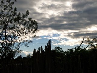Laurie Delaney; Broken Fences, 2011, Original Photography Color, 10 x 8 inches. Artwork description: 241 Honduras, sunset silhouette...
