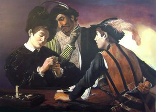 Camilo Lucarini; Homage To Caravaggio, 2014, Original Painting Oil, 155 x 110 cm. Artwork description: 241  It is the reproduction of the famous painting 