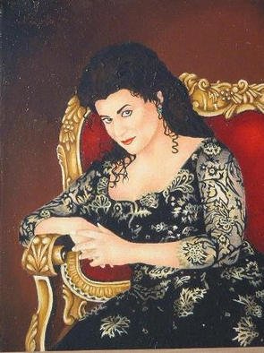 Nicola Lupoli; Portrait Of Cecelia Bartoli, 1998, Original Painting Oil, 9 x 12 inches. 