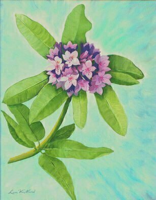 Lora Vannoord, 'Rododendrom', 2011, original Painting Oil, 20 x 16  x 1 inches. Artwork description: 2307  Original oil painting of the Flower in my garden. Includes a 1 inch wooden frame ...
