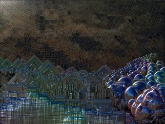 Scott Maki; Cosmic World, 2008, Original Other, 24 x 16 inches. Artwork description: 241  Landscape of the metalic world. ...