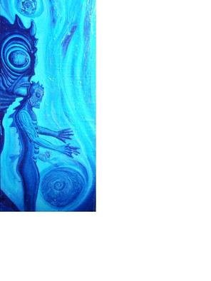 Scott Maki; Spirit Of The Water, The ..., 2013, Original Painting Acrylic, 15 x 36 inches. Artwork description: 241  In Deep of the oceans of this world , hidden in the blue waters exists a great mystery, ...