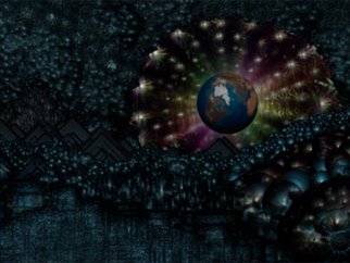 Scott Maki;  Earth Aura, 2015, Original Other, 18 x 24 inches. Artwork description: 241    distant world      Earth's Aura     ...