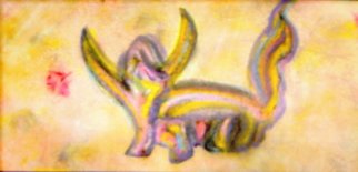  Malke, 'Baby Bull', 2009, original Pastel, 5 x 11  cm. 