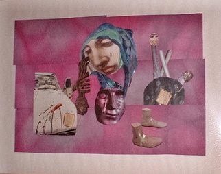 B Malke, 'Deploration', 2006, original Collage, 44 x   cm. Artwork description: 3099  Personal emotion collage ...