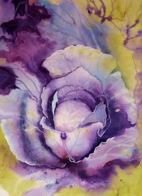 Mariejeanne Bronzini; L ECRIN, 2010, Original Watercolor, 50 x 70 cm. Artwork description: 241   this is one work of my series of cabbages  ...