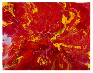 C. Mari Pack; Love Or Force, 2015, Original Painting Acrylic, 16 x 20 inches. Artwork description: 241  Original poured acrylic painting. Bright reds, yellows, and oranges. All materials used are archival. ...
